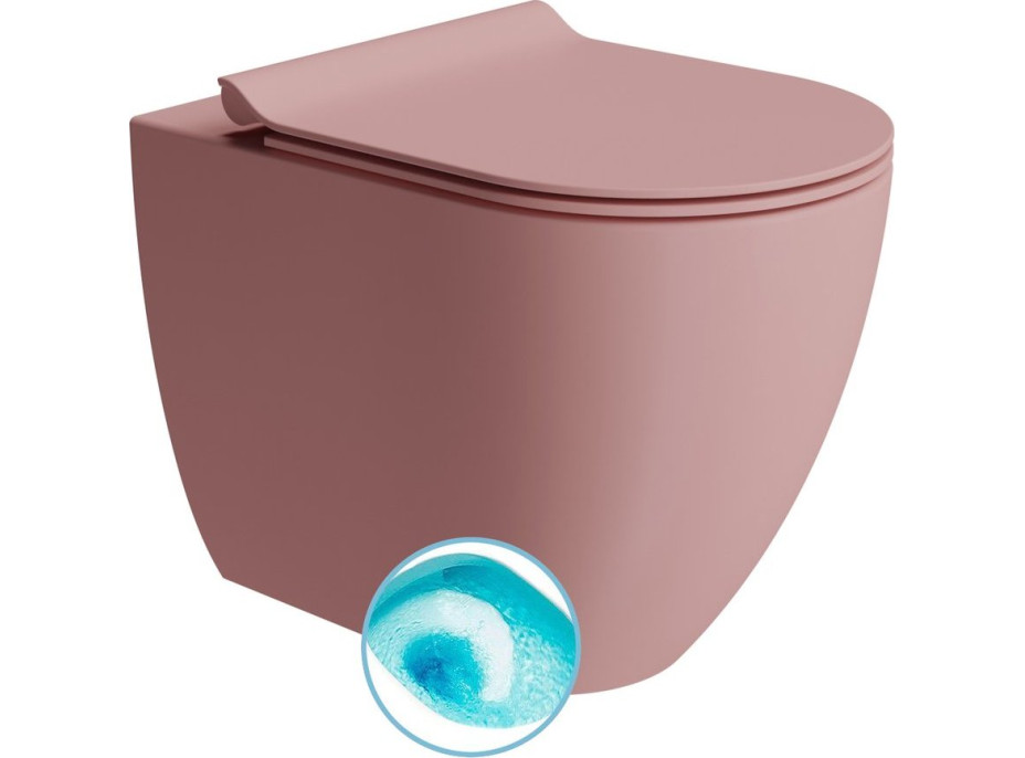 GSI PURA WC mísa stojící, Swirlflush, 36x55cm, spodní/zadní odpad, blush dual-mat 889024