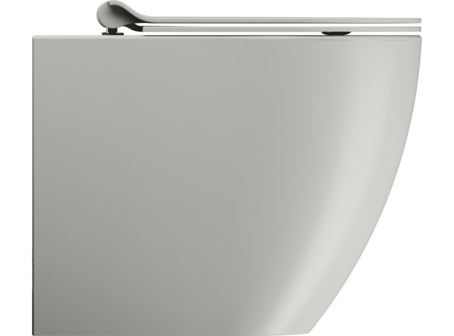GSI PURA WC mísa stojící, Swirlflush, 36x55cm, spodní/zadní odpad, cenere dual-mat 889017