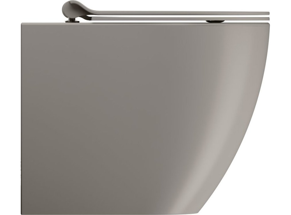 GSI PURA WC mísa stojící, Swirlflush, 36x55cm, spodní/zadní odpad, tortora dual-mat 889005