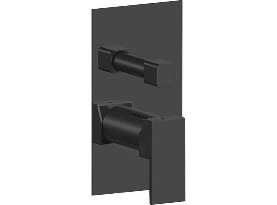 Sapho SPECTRE podomítková sprchová baterie, 3 výstupy, černá mat 1102-87B