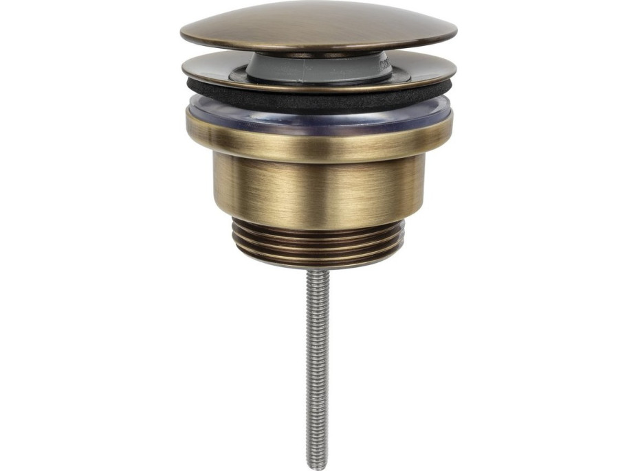 Sapho Umyvadlová výpust 5/4“, click-clack, velká zátka, 5-65mm, bronz CV1110BR