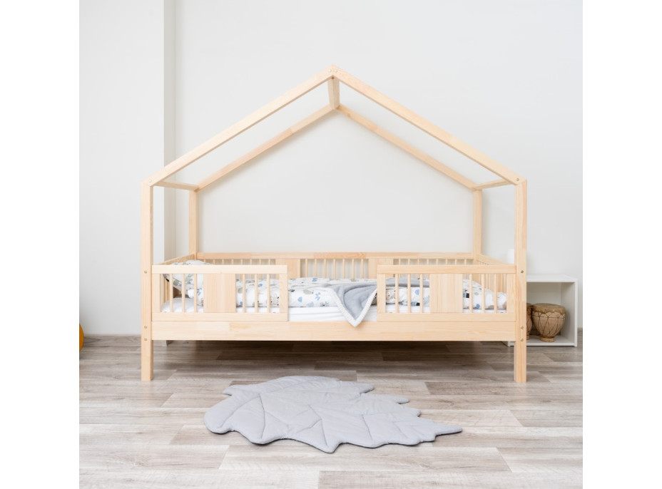 Dětská domečková postel z masivu borovice LUNA S 20 - 160x80 cm