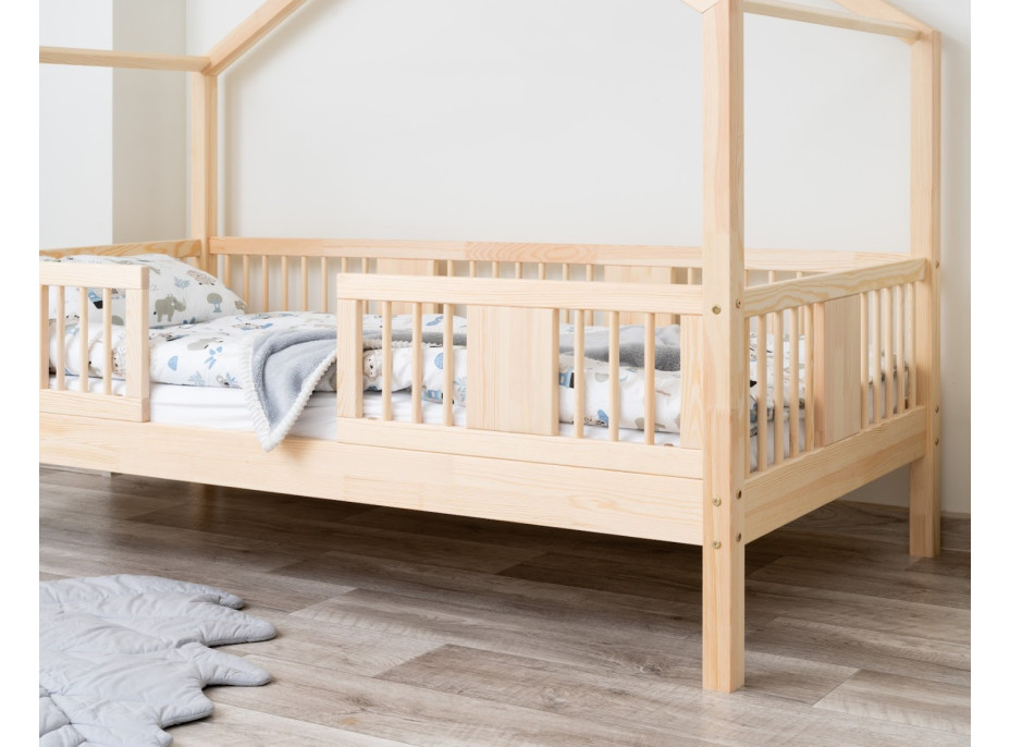 Dětská domečková postel z masivu borovice LUNA S 20 - 190x90 cm