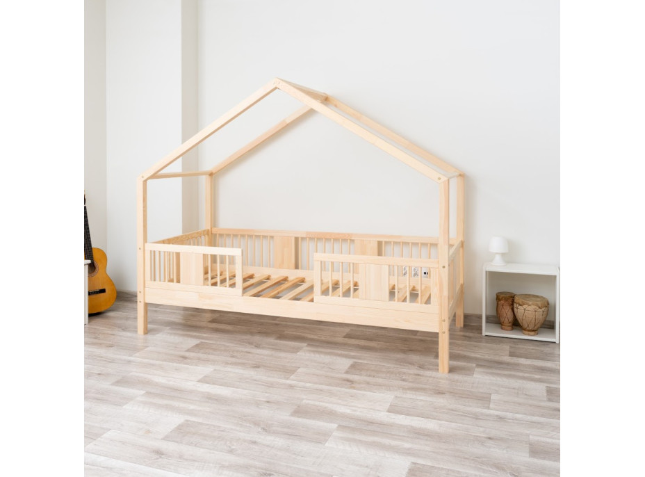 Dětská domečková postel z masivu borovice LUNA S 20 - 160x80 cm
