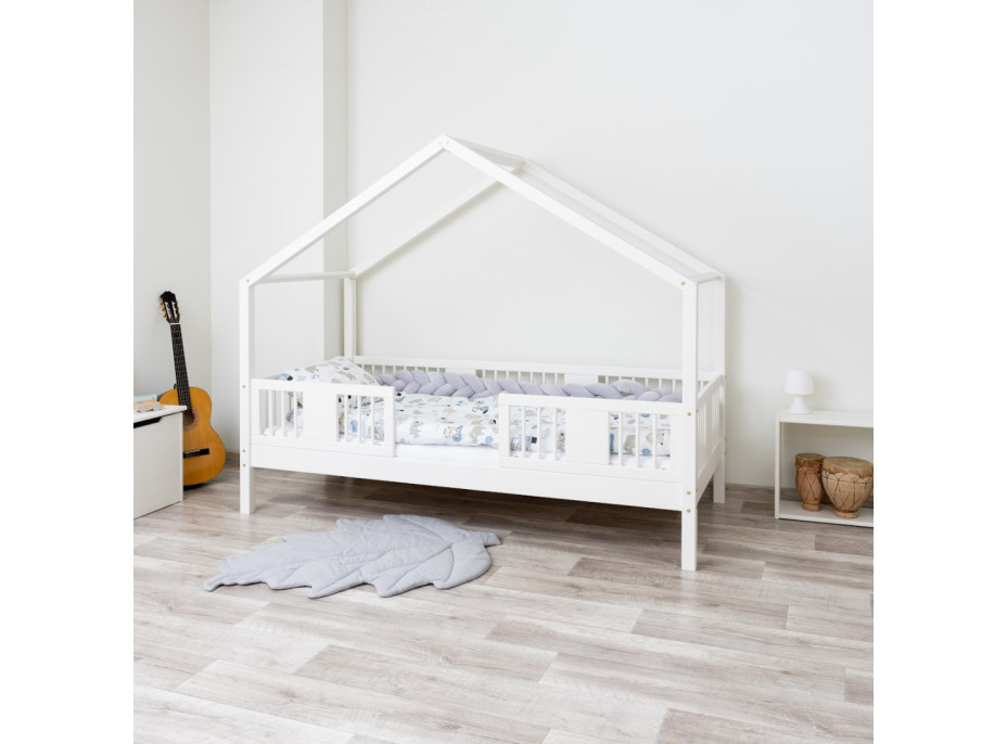 Dětská domečková postel z masivu borovice LUNA S 20 - 180x80 cm