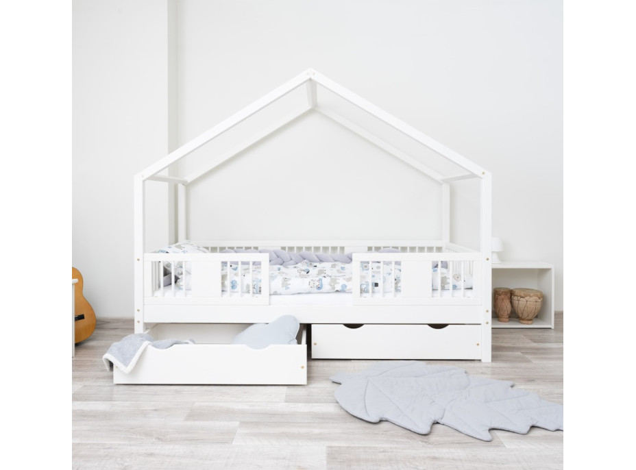 Dětská domečková postel z masivu borovice LUNA S 20 - 160x80 cm