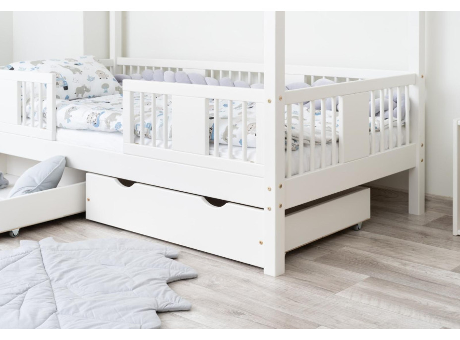 Dětská domečková postel z masivu borovice LUNA S 20 - 190x90 cm