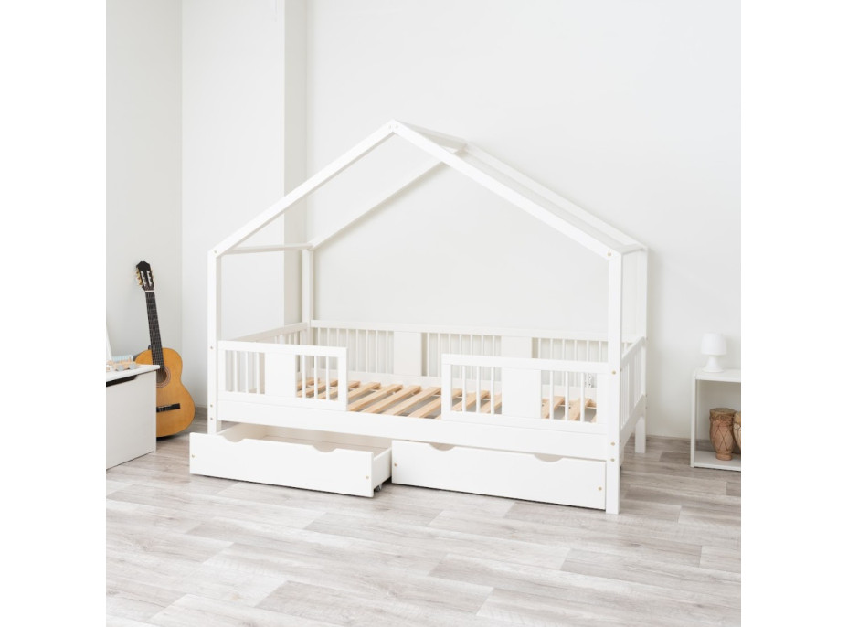 Dětská domečková postel z masivu borovice LUNA S 20 - 200x90 cm