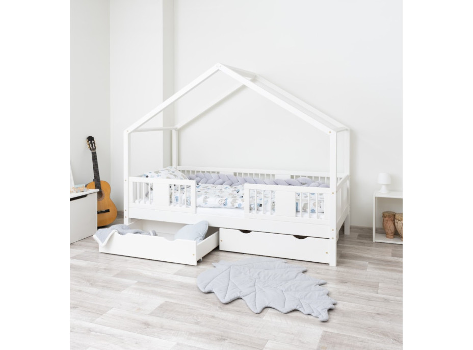 Dětská domečková postel z masivu borovice LUNA S 20 - 200x90 cm