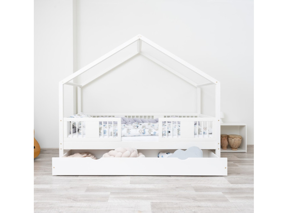 Dětská domečková postel z masivu borovice LUNA S 20 - 190x90 cm