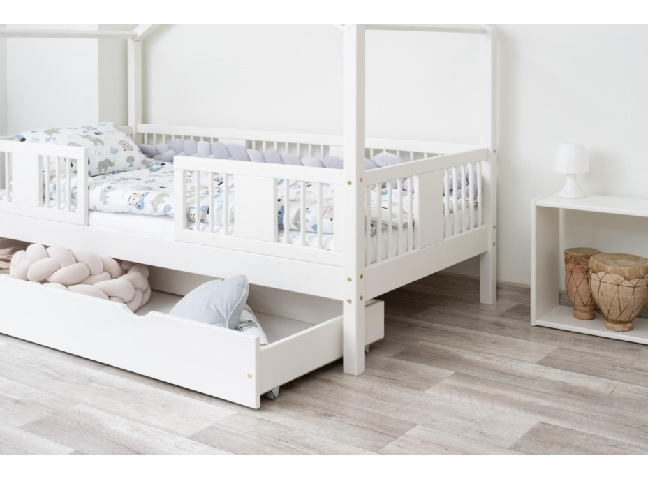 Dětská domečková postel z masivu borovice LUNA S 20 - 190x90 cm