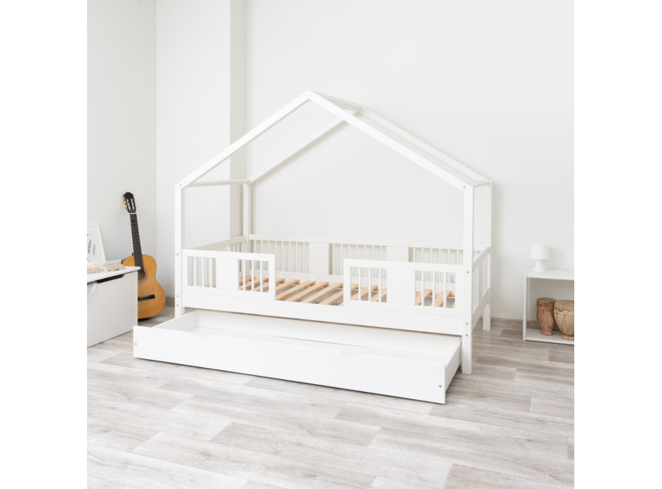 Dětská domečková postel z masivu borovice LUNA S 20 - 200x90 cm