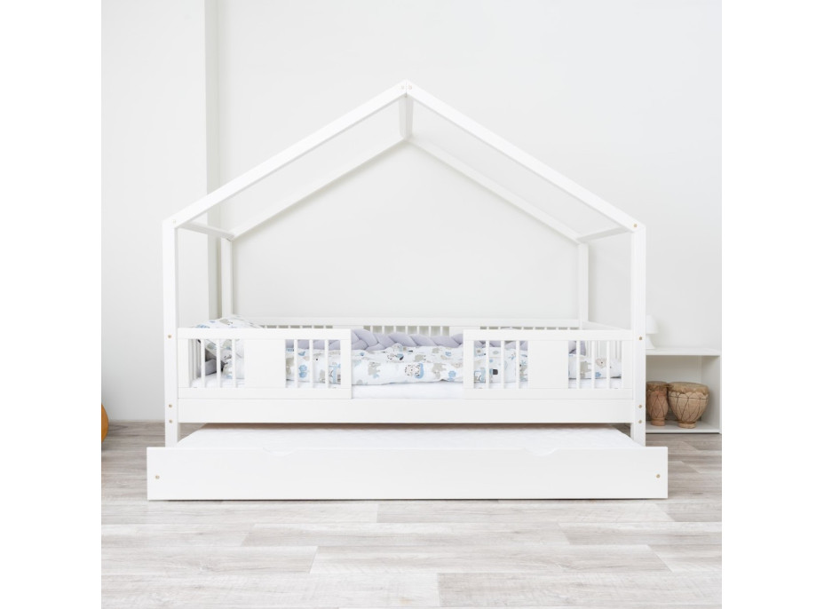 Dětská domečková postel z masivu borovice LUNA S 20 - 190x90 cm