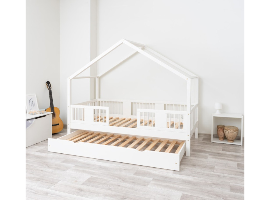 Dětská domečková postel z masivu borovice LUNA S 20 - 160x80 cm