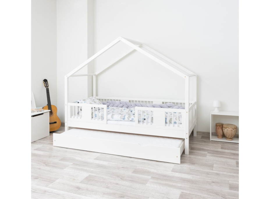 Dětská domečková postel z masivu borovice LUNA S 20 - 180x80 cm