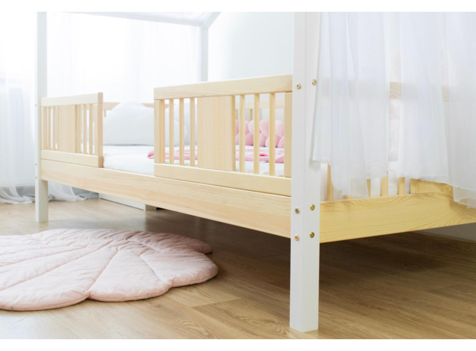 Dětská domečková postel z masivu borovice LUNA S 20 - 160x80 cm