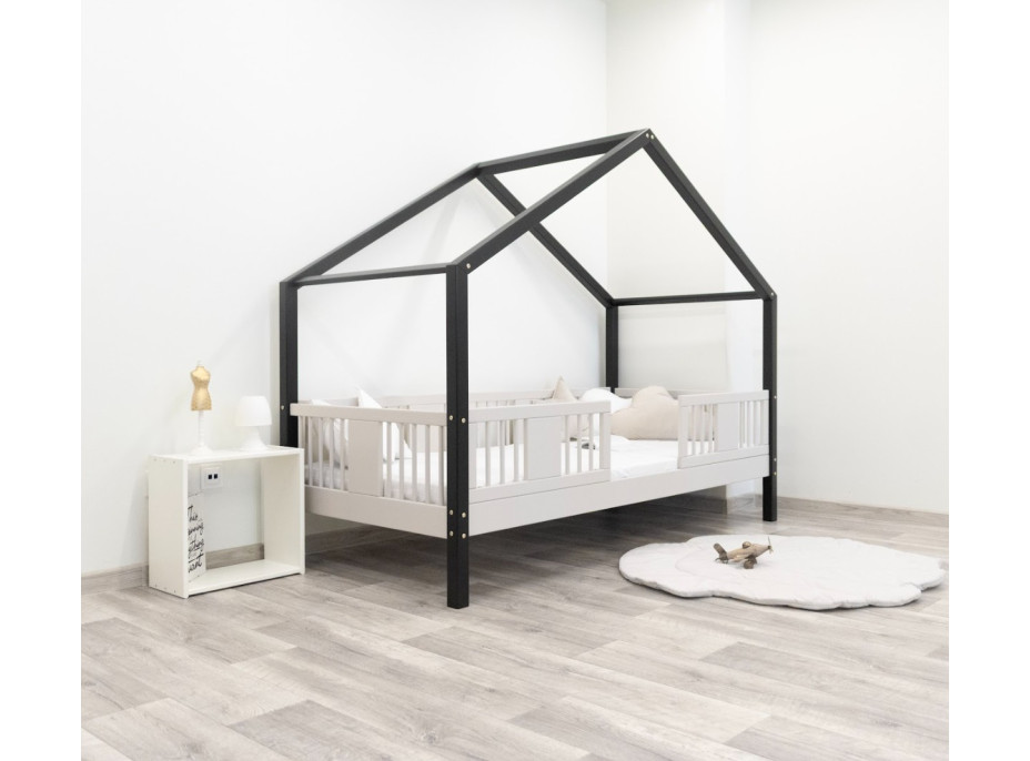 Dětská domečková postel z masivu borovice LUNA S 20 - 200x90 cm