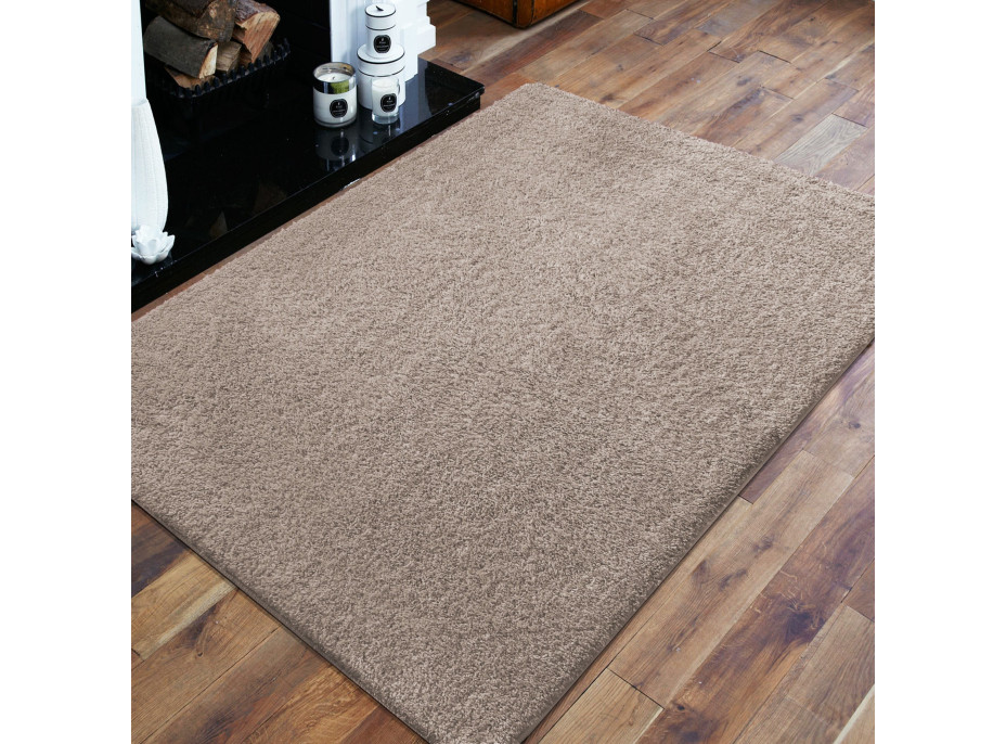 Moderní koberec SHAGGY CAMIL - latte