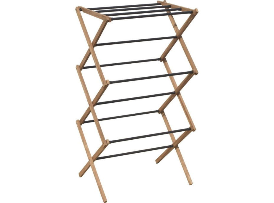 Aqualine CIKCAK skládací stojan na ručníky 73x97x39cm, jasan SP621