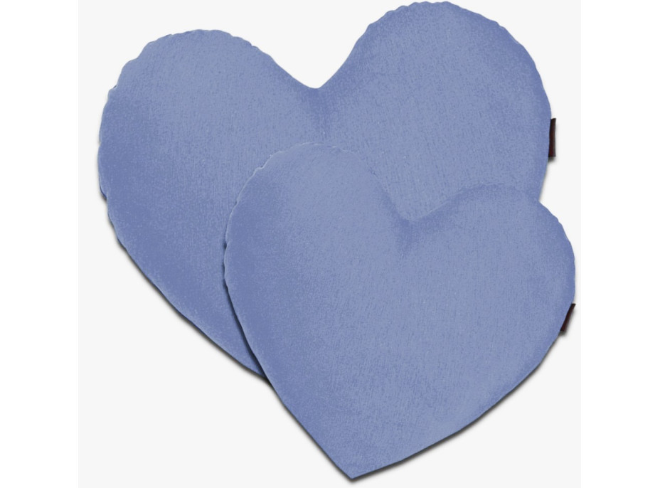 Polštář CLEO Srdce 45x45 cm - světle modrý