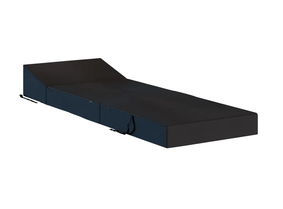 Rozkládací pěnové křeslo (matrace) GARDEN - 70x200x14 cm - černé