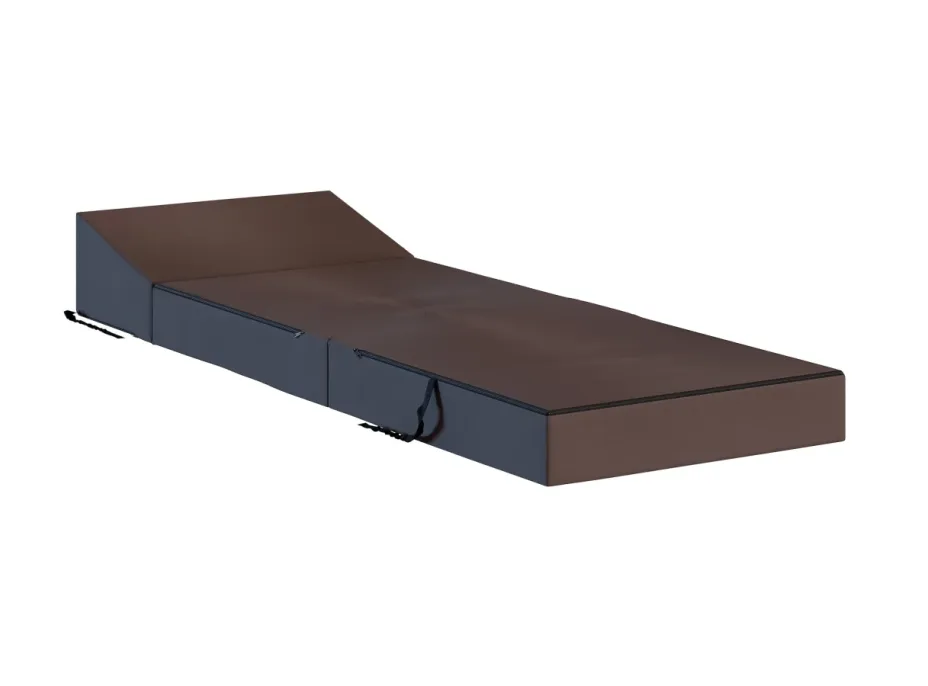 Rozkládací pěnové křeslo (matrace) GARDEN - 70x200x14 cm - hnědé