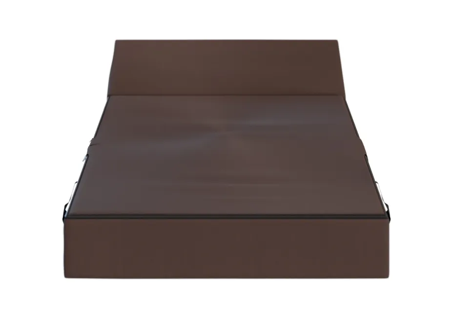 Rozkládací pěnové křeslo (matrace) GARDEN - 70x200x14 cm - hnědé