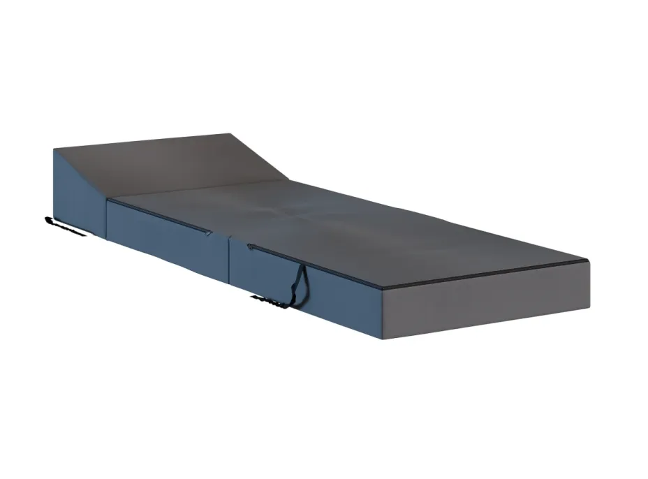 Rozkládací pěnové křeslo (matrace) GARDEN - 70x200x14 cm - tmavě šedé
