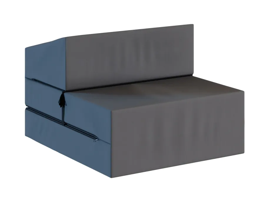 Rozkládací pěnové křeslo (matrace) GARDEN - 70x200x14 cm - tmavě šedé