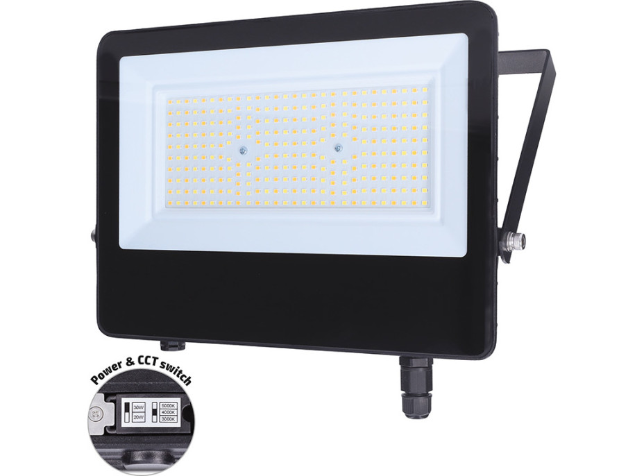 Solight LED reflektor TOP, 100W, max. 14000lm, 3CCT, volitený výkon 100/75/50%, IP65, rychlokonektor