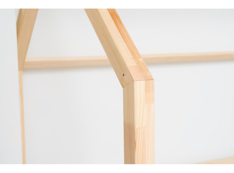 Dětská domečková Montessori postel z masivu borovice NIKO L - 180x80 cm