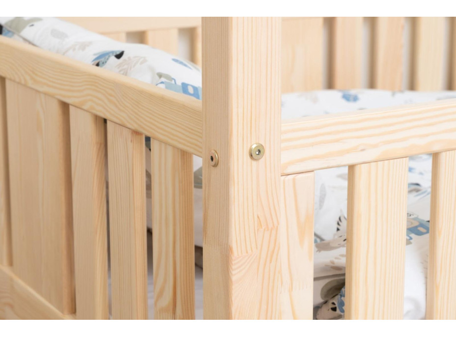 Dětská domečková Montessori postel z masivu borovice NIKO L - 180x80 cm