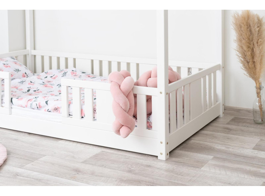 Dětská domečková Montessori postel z masivu borovice NIKO L - 180x80 cm