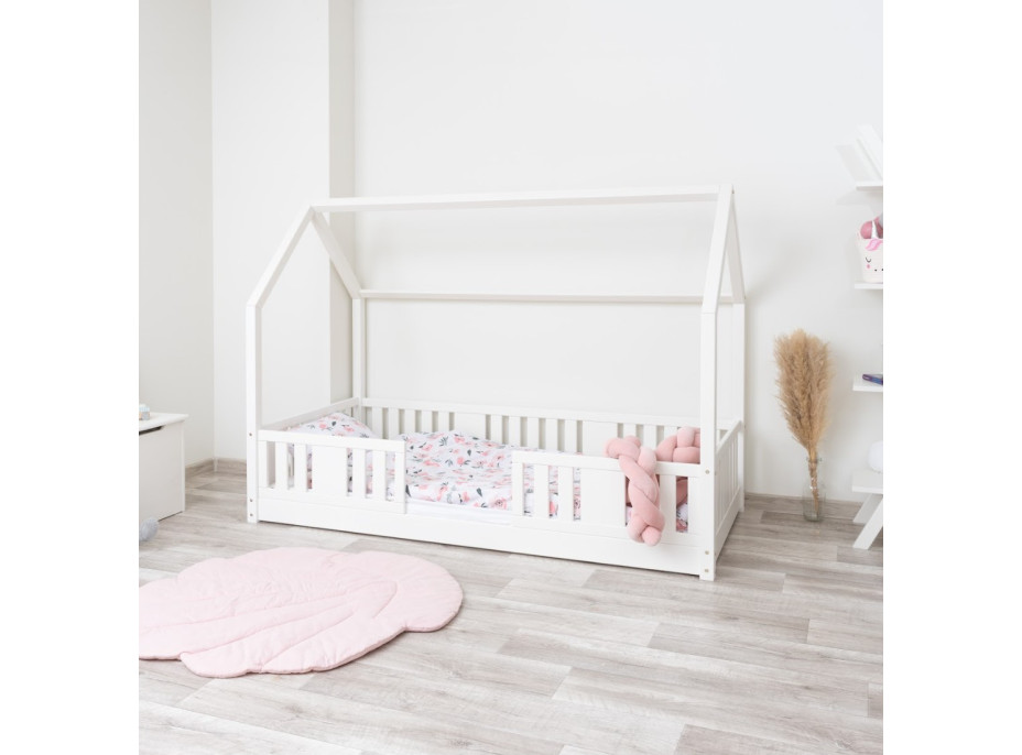 Dětská domečková Montessori postel z masivu borovice NIKO L - 160x80 cm