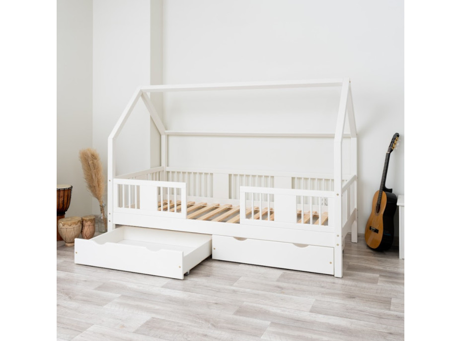 Dětská domečková postel z masivu borovice NIKO L 20 - 200x90 cm