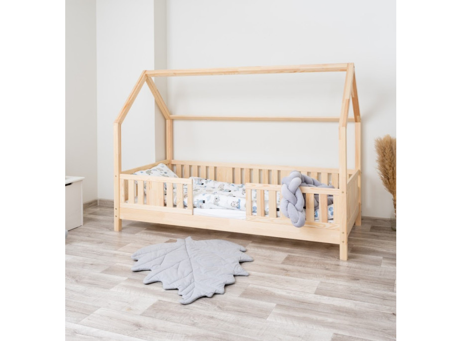 Dětská domečková postel z masivu borovice NIKO L 10 - 160x80 cm
