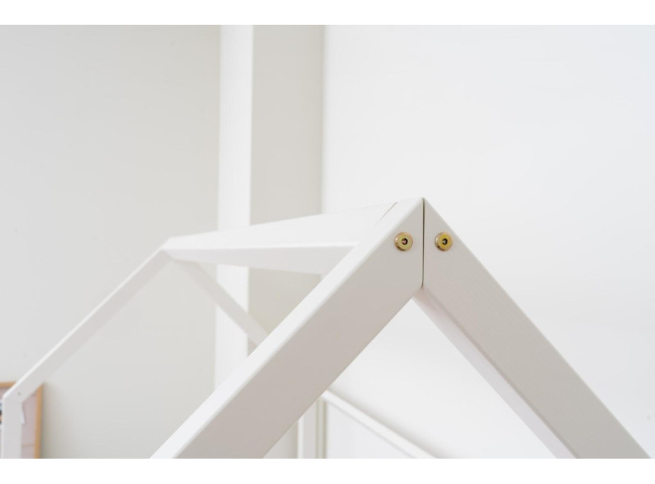 Dětská domečková Montessori postel z masivu borovice NIKO L - 200x90 cm