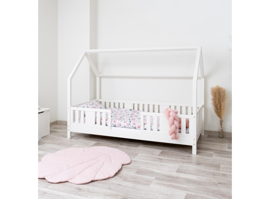 Dětská domečková postel z masivu borovice NIKO L 10 - 180x80 cm