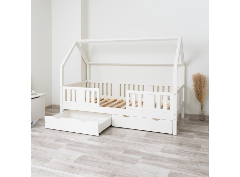 Dětská domečková postel z masivu borovice NIKO L 20 - 160x80 cm