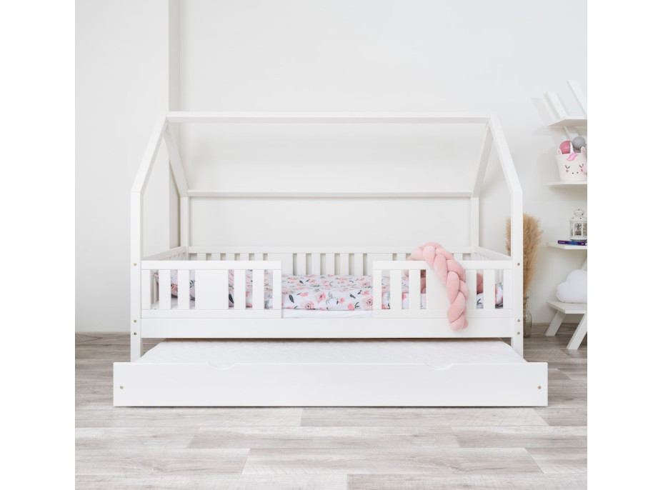 Dětská domečková postel z masivu borovice NIKO L 20 - 160x80 cm