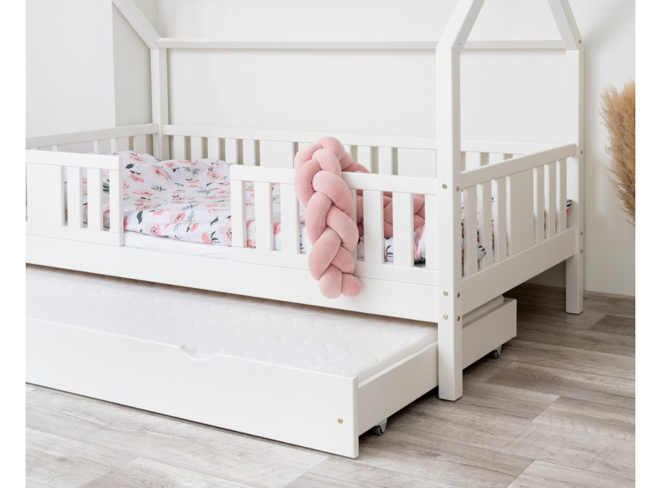 Dětská domečková postel z masivu borovice NIKO L 20 - 190x90 cm