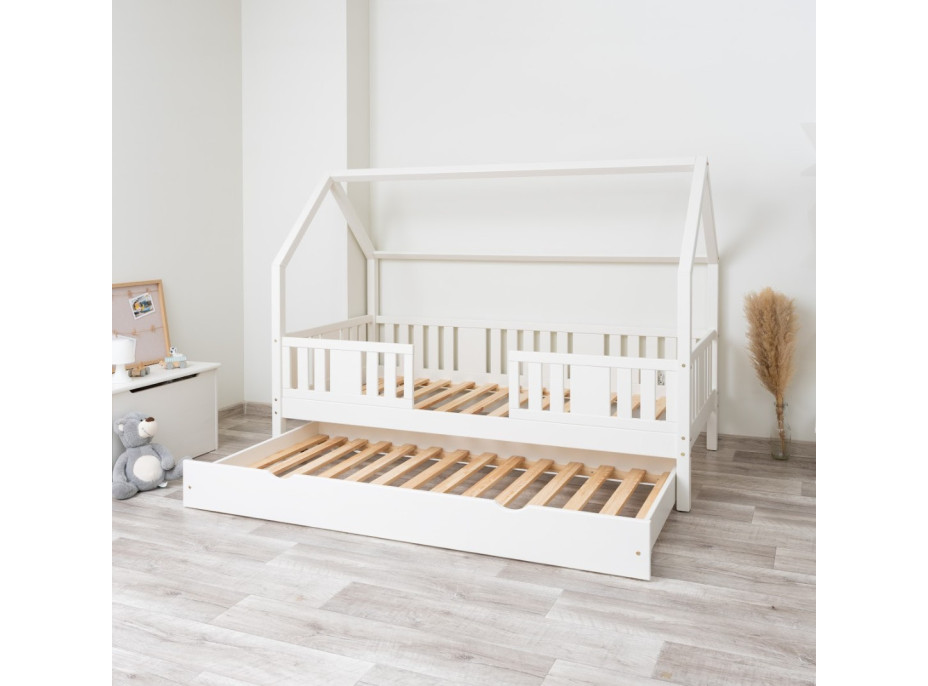 Dětská domečková postel z masivu borovice NIKO L 20 - 190x90 cm