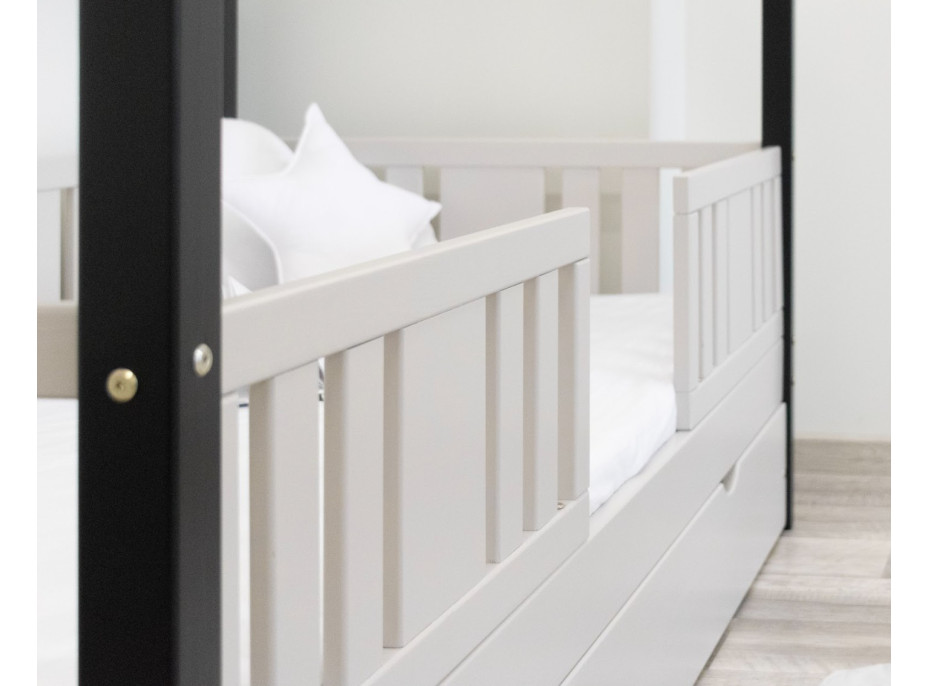 Dětská domečková postel z masivu borovice NIKO L 20 - 190x90 cm