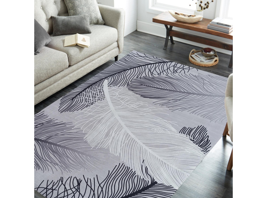 Kusový koberec HONOR Feather - šedý