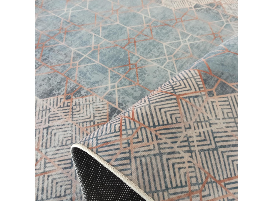 Kusový koberec HONOR Geometry - modrý