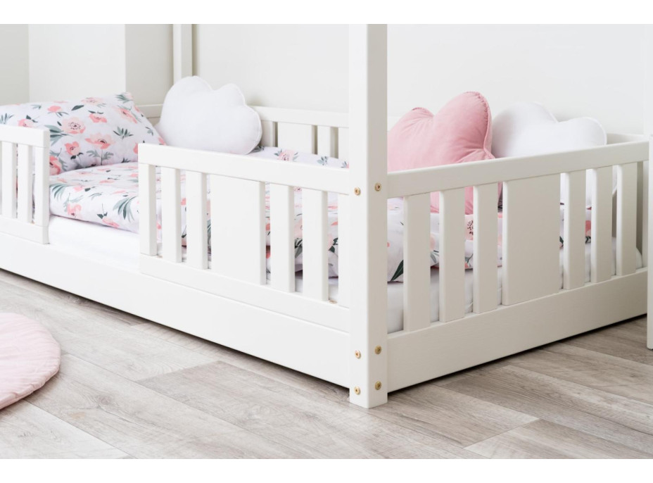 Dětská domečková Montessori postel z masivu borovice NIKO S - 180x80 cm