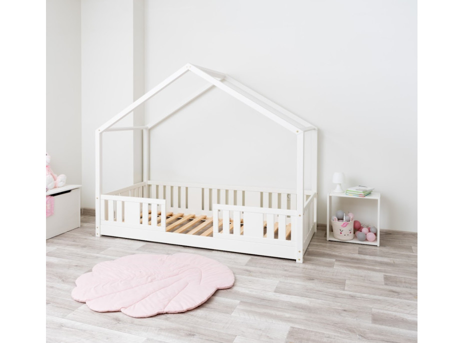 Dětská domečková Montessori postel z masivu borovice NIKO S - 190x90 cm