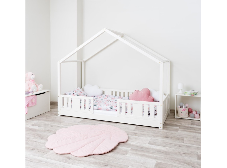 Dětská domečková Montessori postel z masivu borovice NIKO S - 160x80 cm