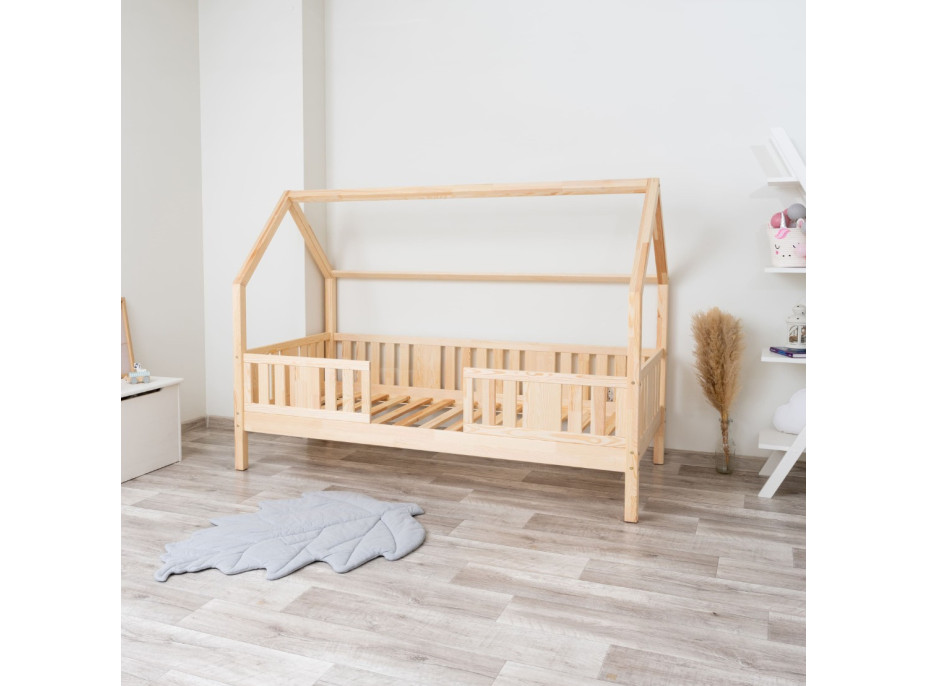 Dětská domečková postel z masivu borovice NIKO L 20 - 200x90 cm