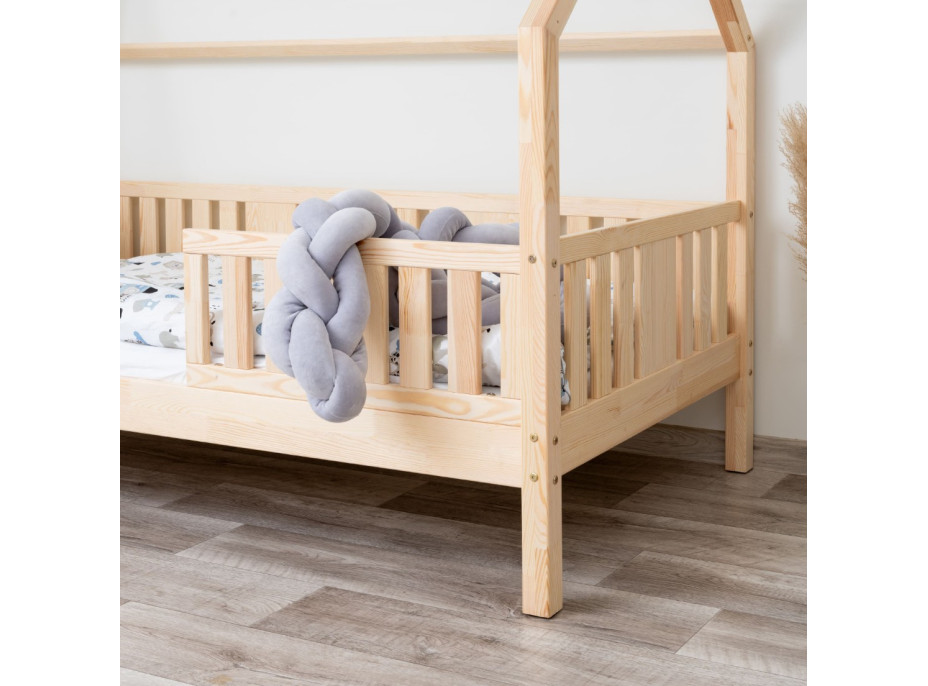 Dětská domečková postel z masivu borovice NIKO L 20 - 200x90 cm